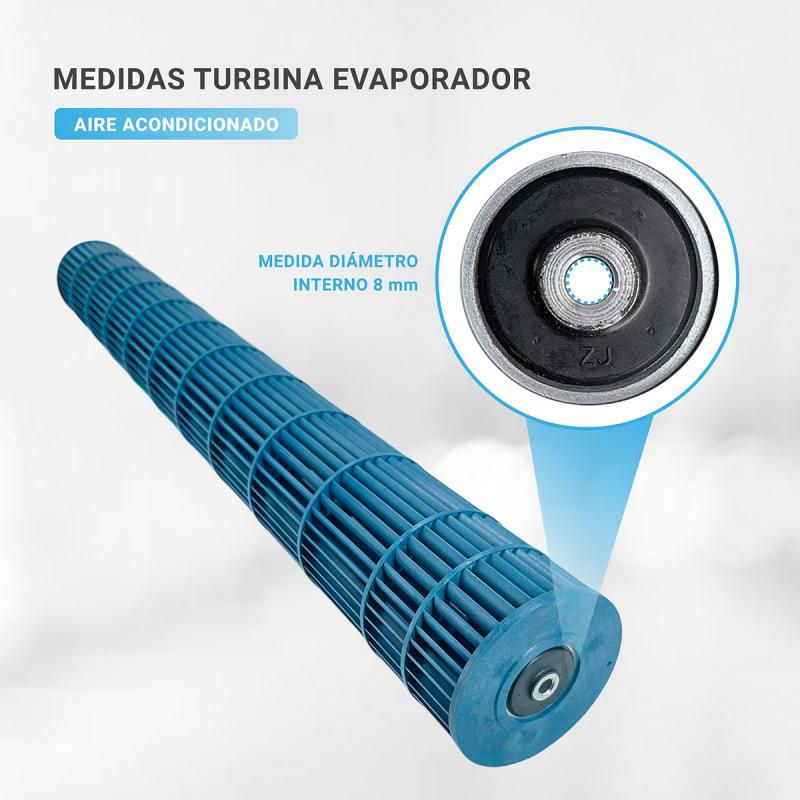 Turbina Evaporador Aire Split 80cm X 9.4cm Diametro