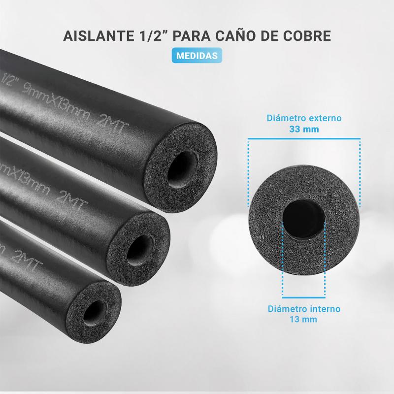 Aislacion Aislante 1/2 Para Caño De Aire Acon. X 5 Unidades