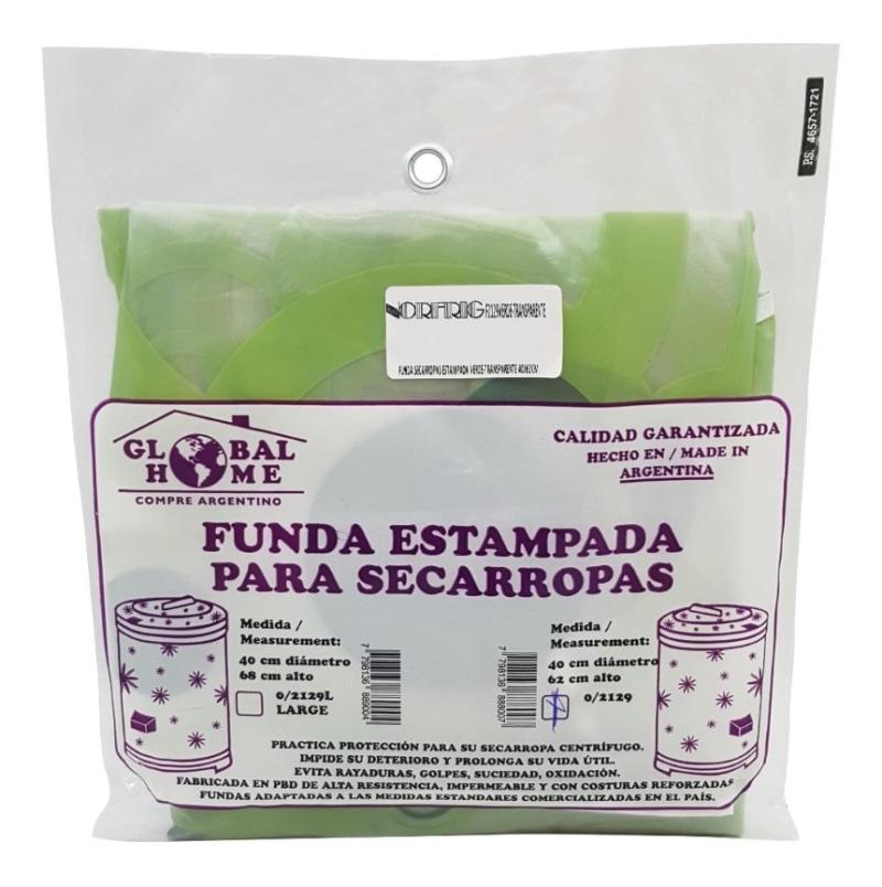 Funda Impermeable Secarropas Centrifugo Estampada 40x62 Cm