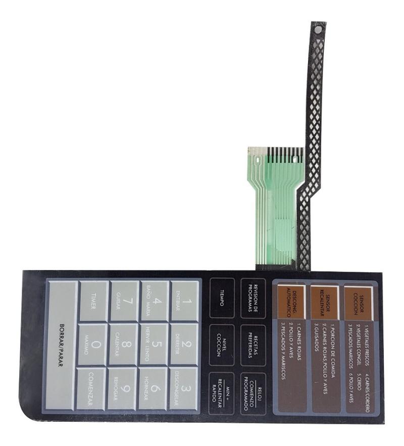 Frente Membrana Panel Microondas Bgh 16900 2380 Original