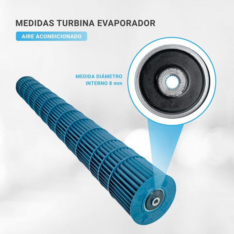 Turbina Evaporador Aire Split 80cm X 9cm Diametro