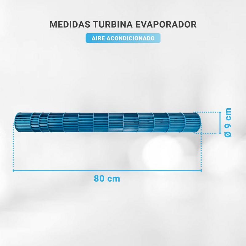 Turbina Evaporador Aire Split 80cm X 9cm Diametro