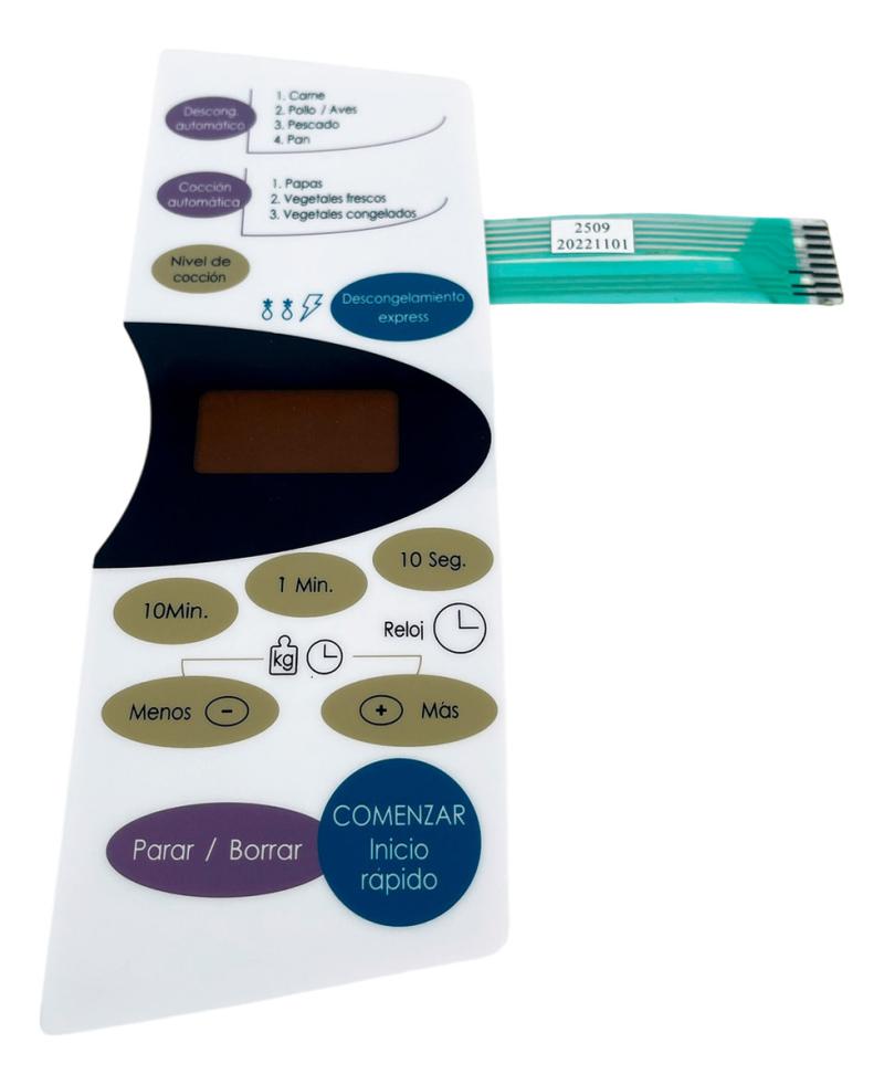 Frente Membrana Panel Teclado Microondas Md17 Bgh 16260 Original