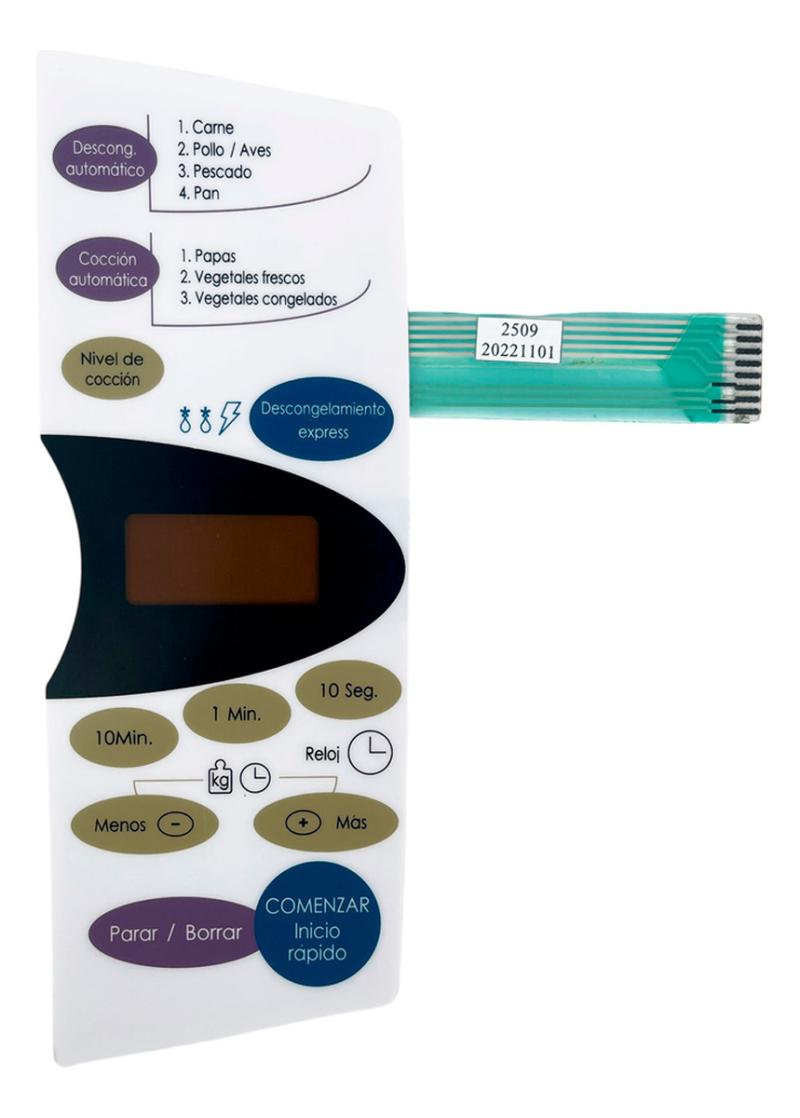 Frente Membrana Panel Teclado Microondas Md17 Bgh 16260 Original