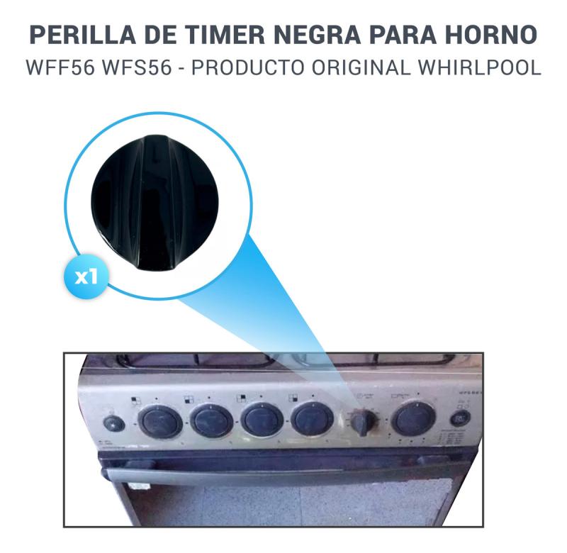 Perilla Timer Cocina Whirlpool Wfs56 Wff56 Negra Original
