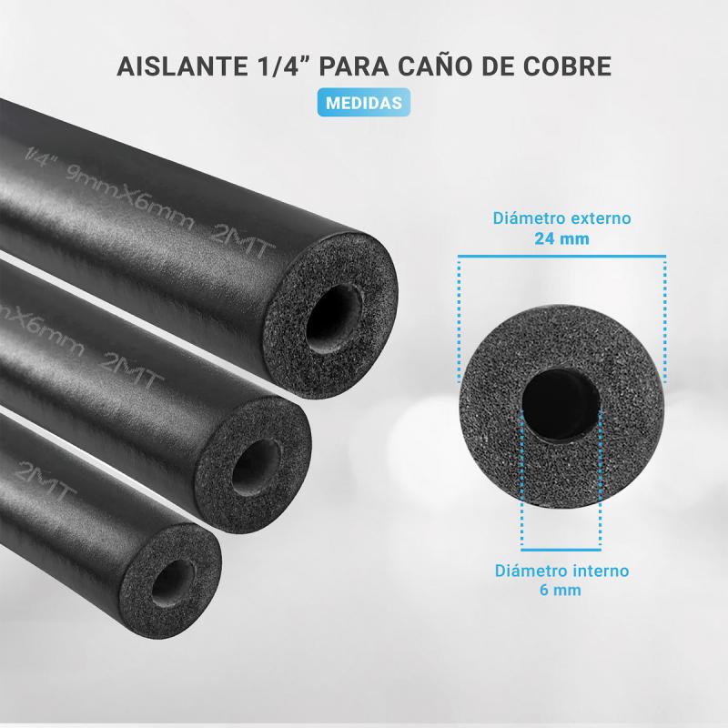 Aislacion Aislante 1/4 Para Caño De Aire Acon. X 15 Unidades