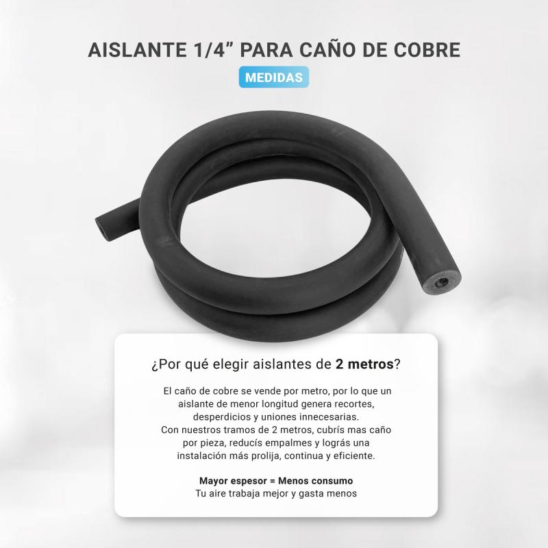 Aislacion Aislante 1/4 Para Caño De Aire Acon. X 15 Unidades