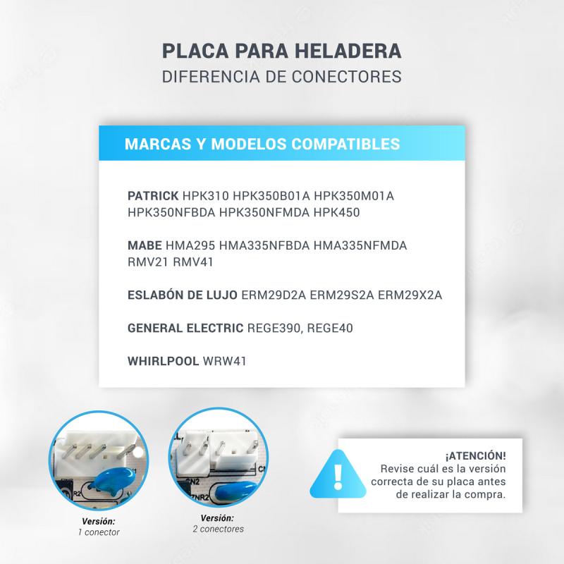 Plaqueta Para Heladera Patrick Hpk310 350 450