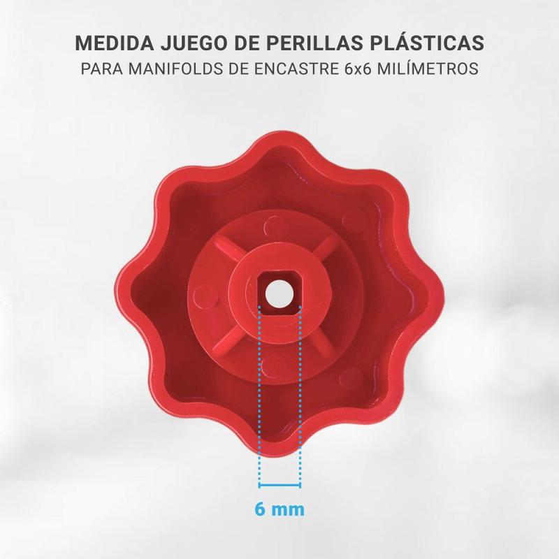 Repuesto Juego De Perillas Llave Plastica Para Manifold