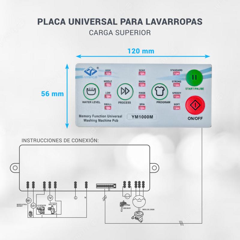Plaqueta Universal Para Lavarropas Carga Superior Presostato
