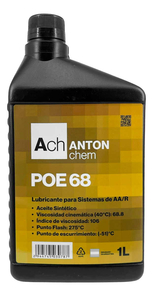 Aceite Lubricante Poe 68 Aire Acondicionado 1l Anton