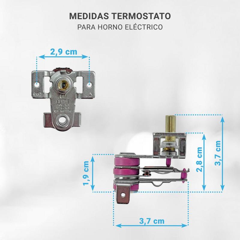 Termostato Universal Horno Eléctrico 3/4 Giro 250 Grados