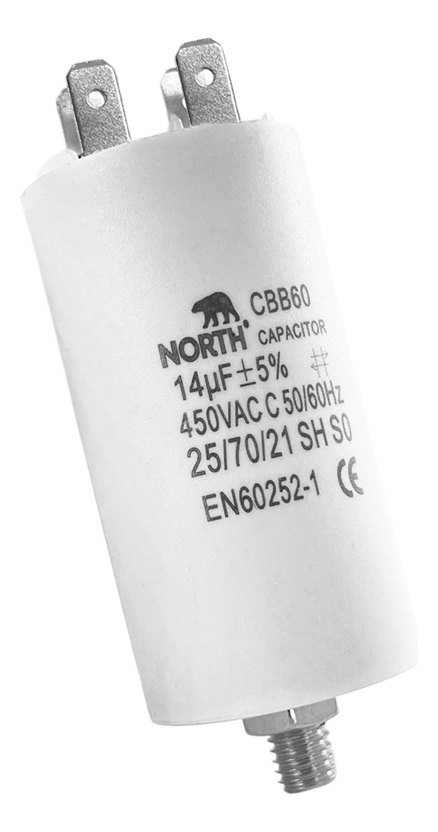 Capacitor Lavarropas 14 Uf Microfaradios 450 Vac North X10
