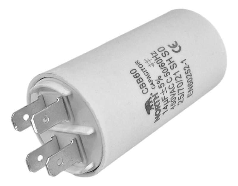 Capacitor Lavarropas 14 Uf Microfaradios 450 Vac North X10