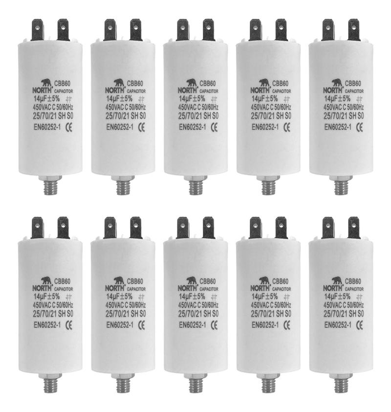 Capacitor Lavarropas 14 Uf Microfaradios 450 Vac North X10