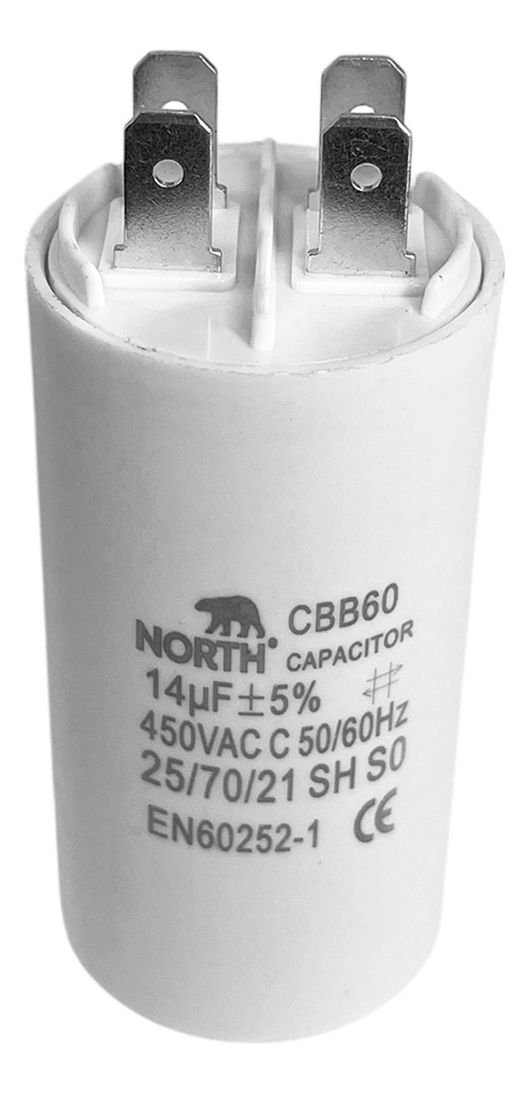 Capacitor Lavarropas 14 Uf Microfaradios 450 Vac North X10