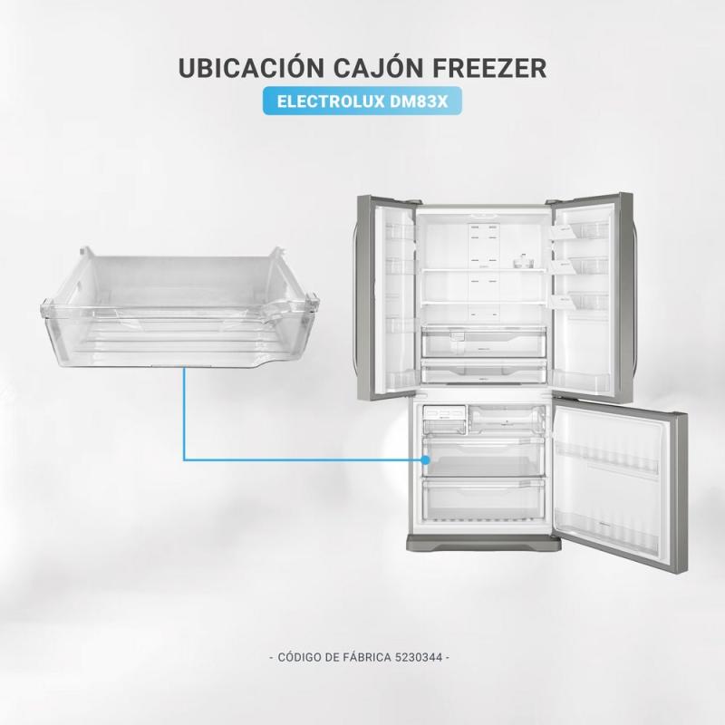 Cajon Superior Freezer Heladera Electrolux Dm83x Original