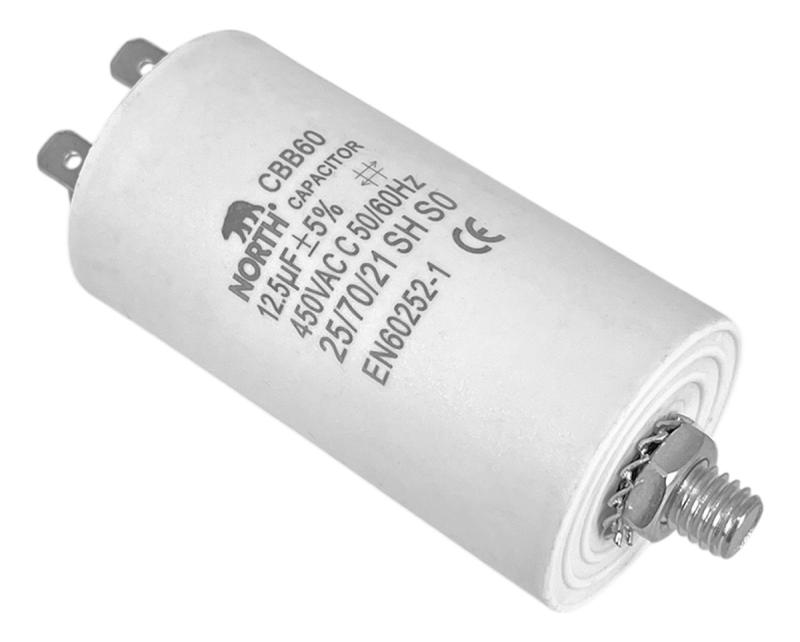 Capacitor Lavarropas 12,5 Uf Microfaradios 450vac North X10