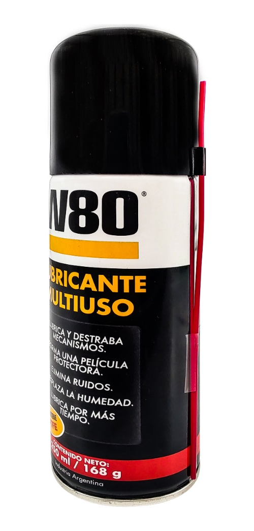 Lubricante Aerosol W80 Multiuso Con Teflon Ptfe Oxido 250ml