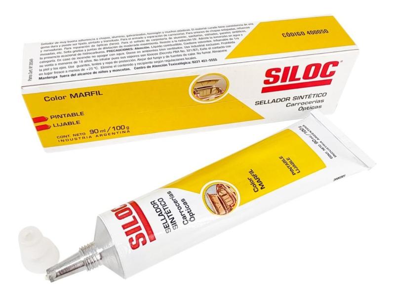 Sellador Siloc Sintetico Carroceria Opticas Marfil Pomo 100g