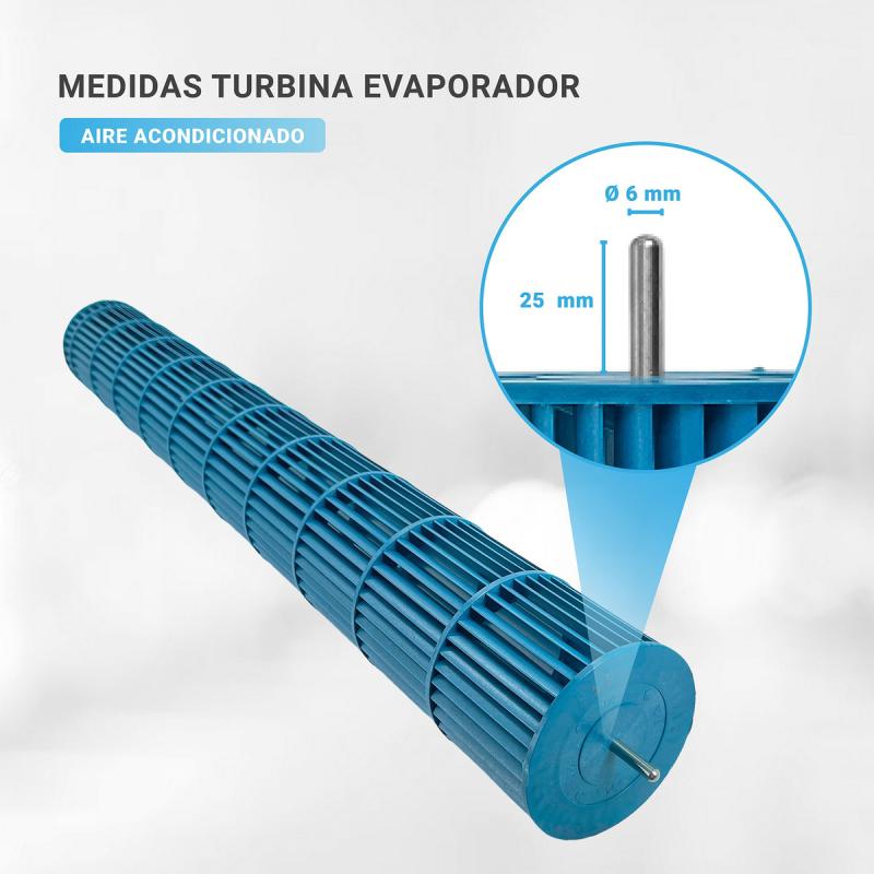 Turbina Evaporador Aire Split 75cm X 9,4cm Diametro
