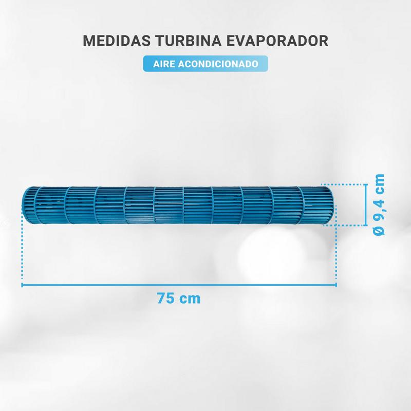 Turbina Evaporador Aire Split 75cm X 9,4cm Diametro