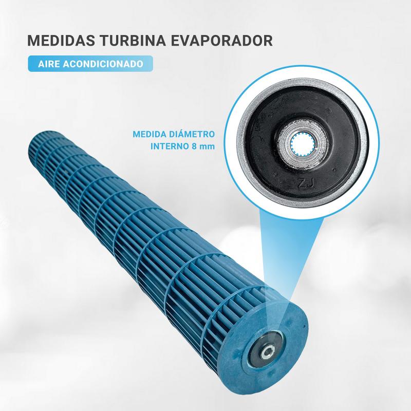 Turbina Evaporador Aire Split 75cm X 9,4cm Diametro