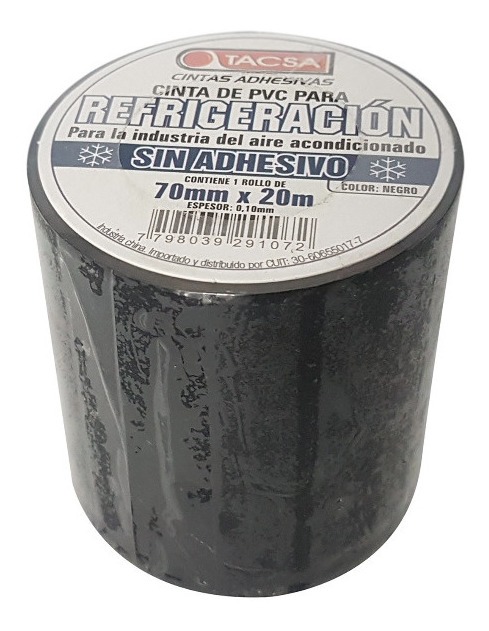 Cinta Sin Adhesivo Negra Tacsa Refrigeracion Aire Acondicionado