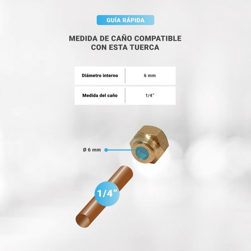 Tuerca Cupla 1/4 Split Aire Acondicionado Refrigeracion X1