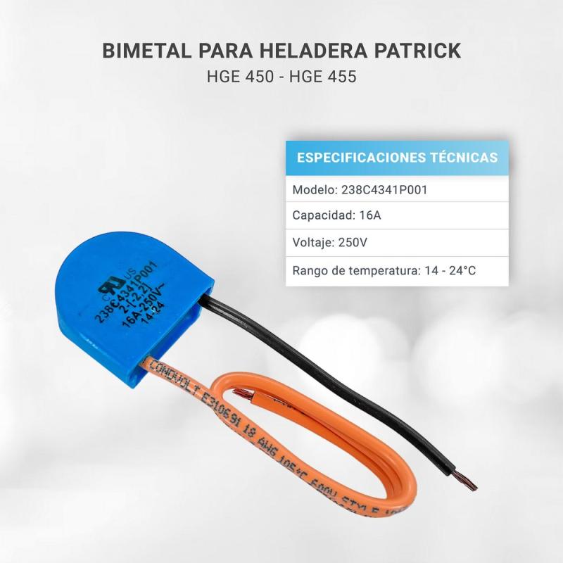 Bimetal Heladera Mabe Hma335 Hma450 Original