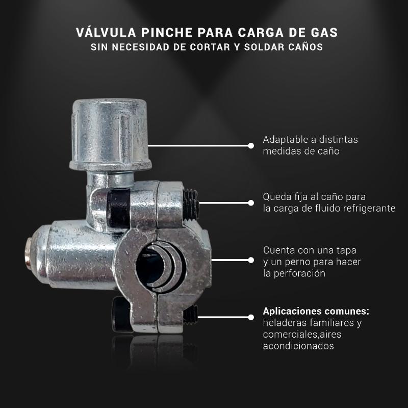 Valvula Pinche Refrigeracion 1/4 5/16 3/8 X 5 Unidades