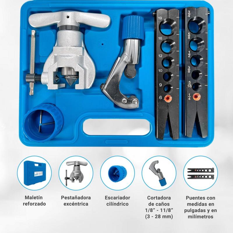 Kit Pestañadora Excentrica Y Manifold R410 Completo
