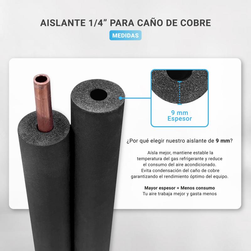 Aislacion Aislante 1/4 Para Caño De Aire Acon. X 20 Unidades