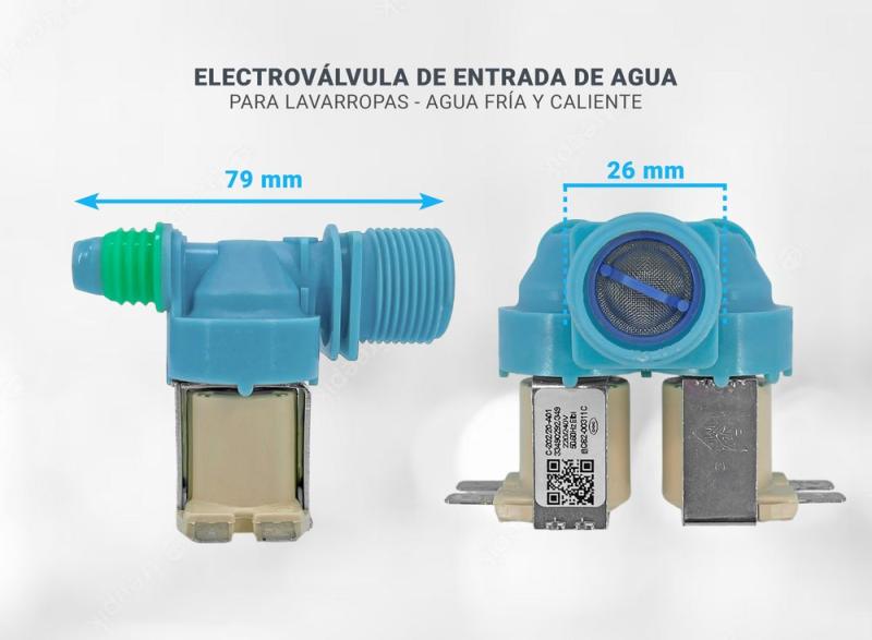 Valvula Carga Agua Lavarropas Samsung Wf1702 Wf1904 Wf8650