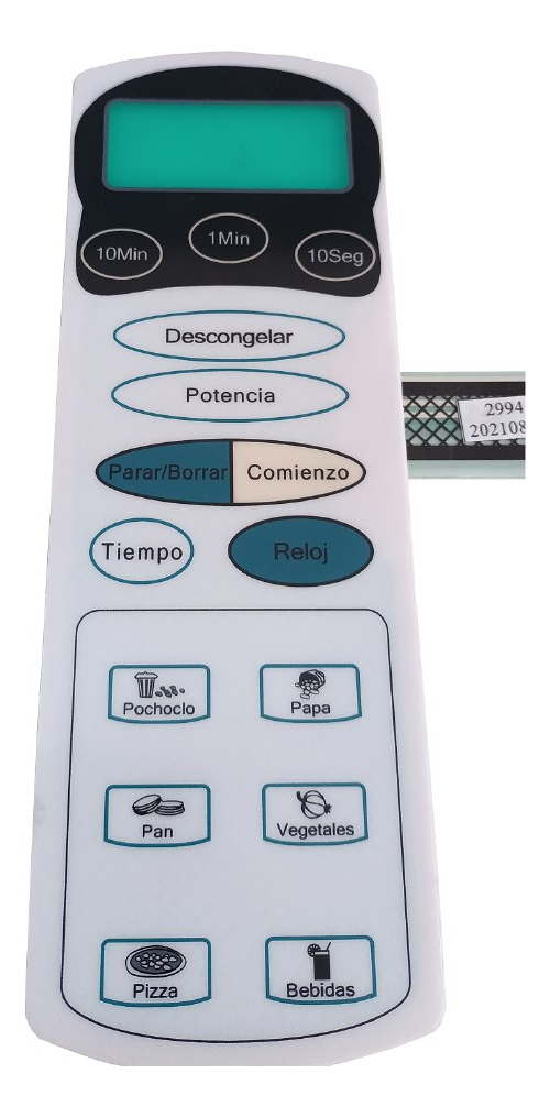 Panel Membrana De Microondas P/ Luxman E7020 Y White Westing