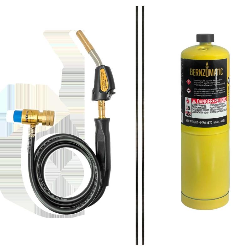 Soplete Soldador + Gas Mapp Pro + Varillas Harris Aluminio