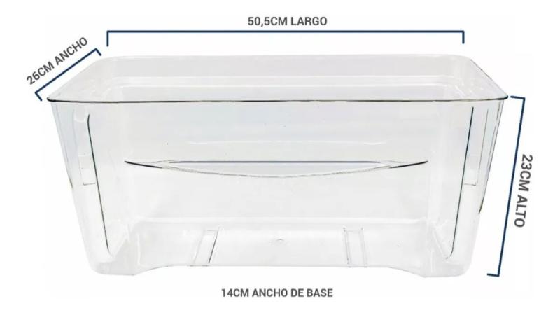 Combo Bandeja X2 Canasto Cajon Acrilico Heladera Gafa Original