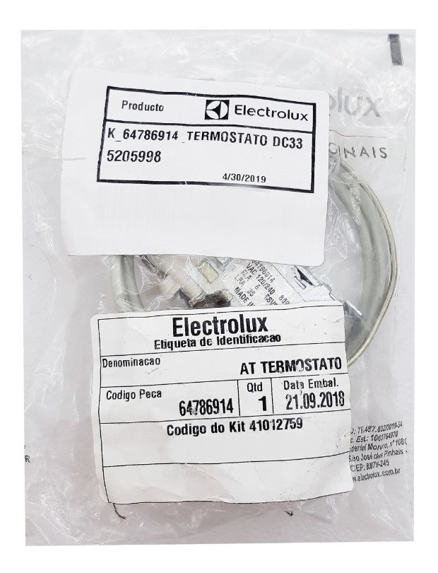 Termostato Heladera Electrolux Dc33 Dc35 Dcw35 Original