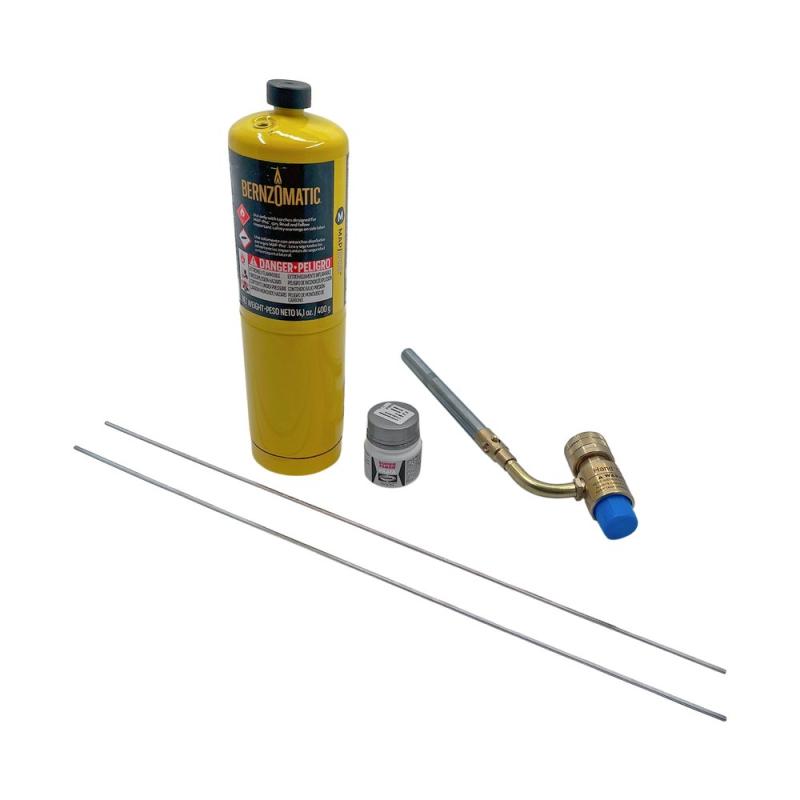 Soplete Soldador Giratorio + Gas Map + Varilla + Fundente