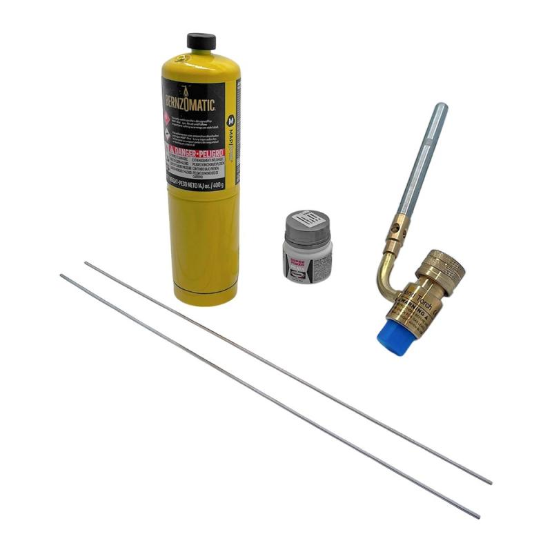 Soplete Soldador Giratorio + Gas Map + Varilla + Fundente