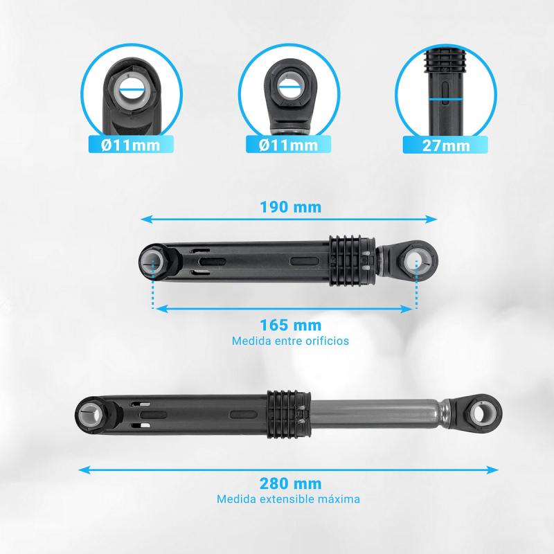 Kit Amortiguadores Para Lavarropas Samsung Wf 1904 1702 100n