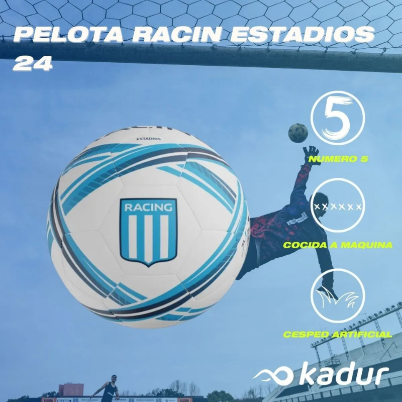 PELOTA DE FUTBOL RACING CLUB Nº 5