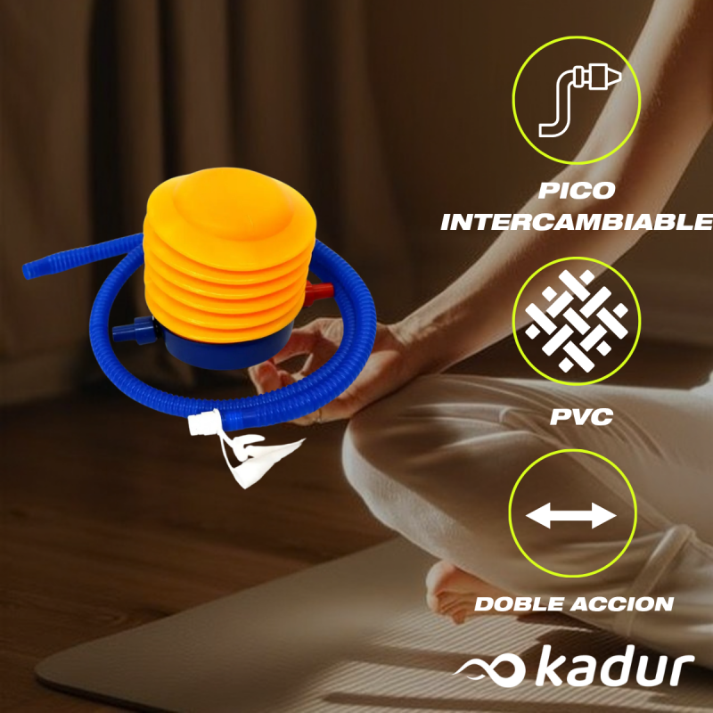 INFLADOR MANUAL PARA PELOTAS CON PICO UNIVERSAL FIT ADDICT