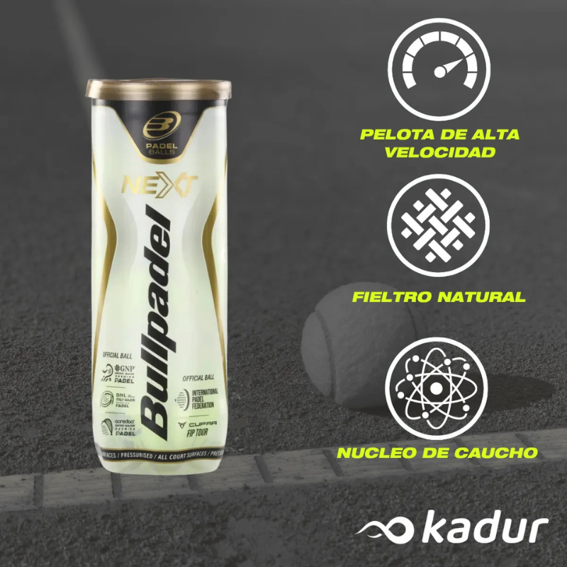 CAJA TUBO PELOTAS BULLPADEL X24 NEXT
