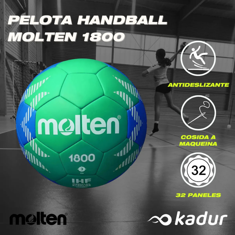 PELOTA DE HANDBALL MOLTEN 1800 NUMERO 3