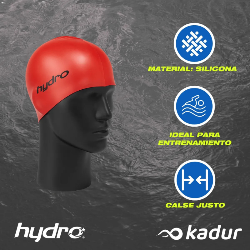 GORRA DE NATACIÓN HYDRO DE SILICONA