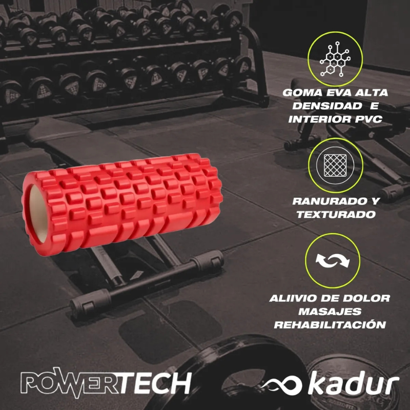 ROLO MASAJEADOR TEXTURADO 32 CM POWERTECH