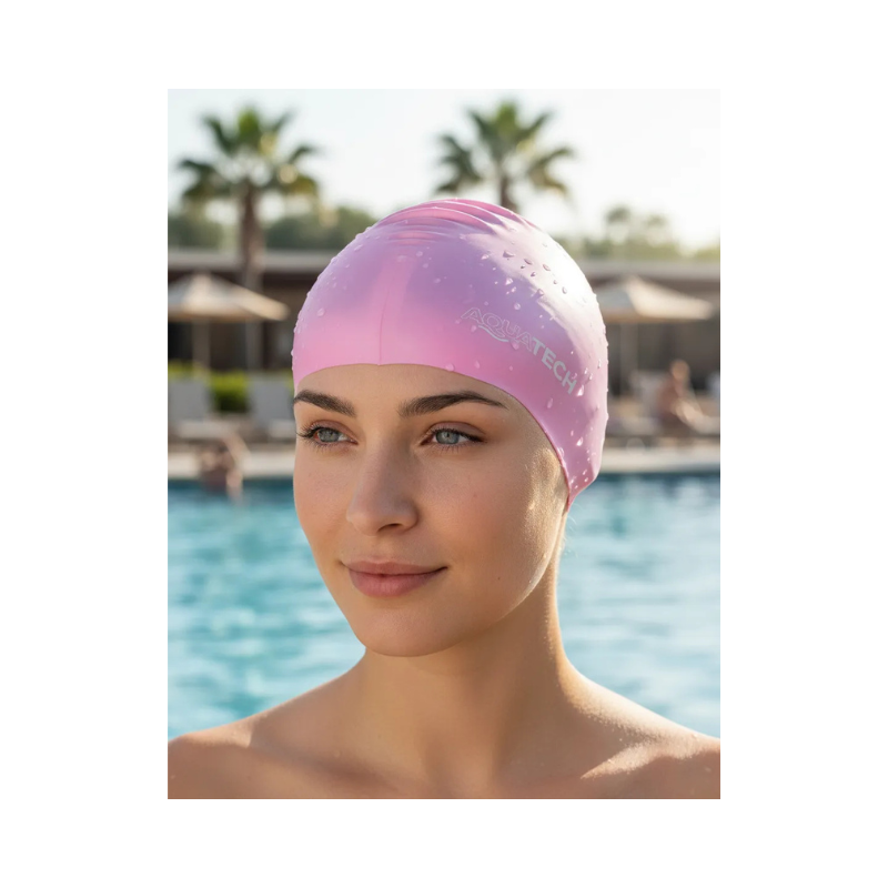 GORRO DE NATACION SILICONA AQUATECH ADULTO