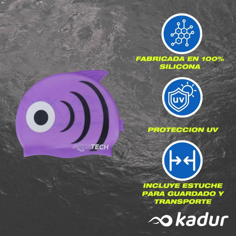 GORRA NATACIÓN INFANTIL SILICONA AQUATECH