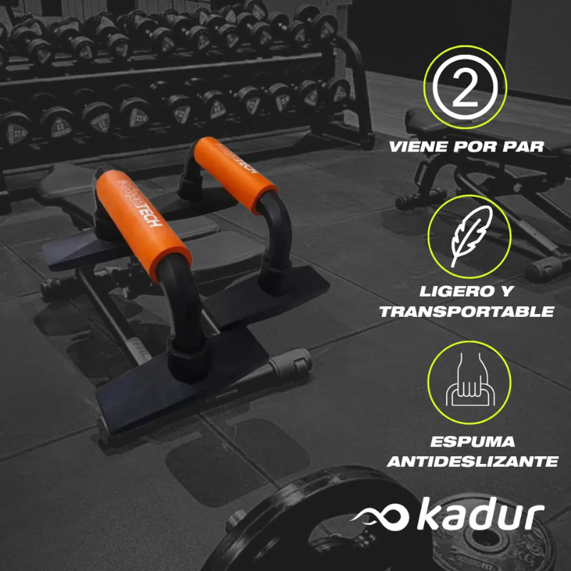 SOPORTE PUSH UP PVC POWERTECH ANTIDESLIZANTE